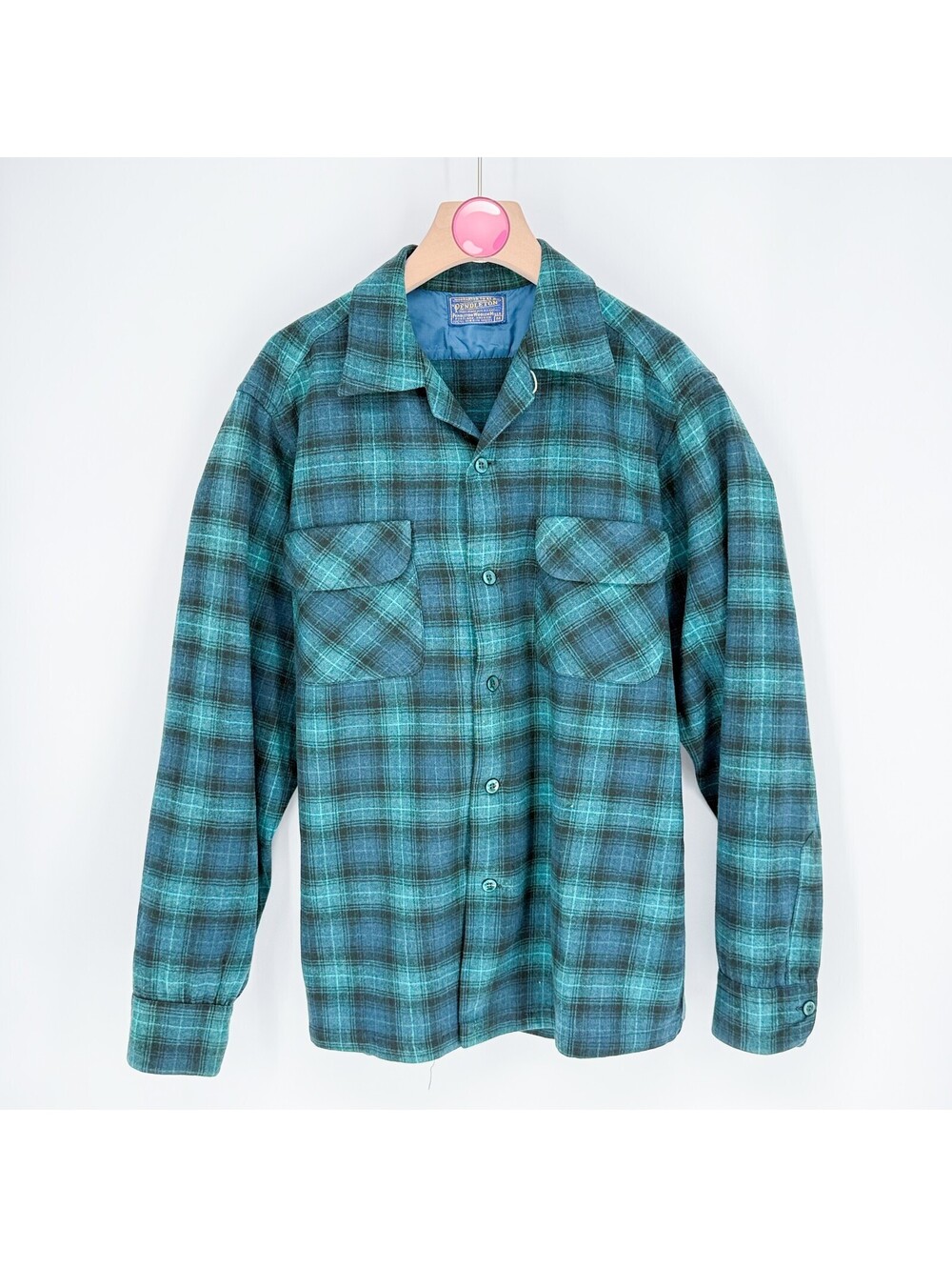 VTG Pendleton 1960's Board Plaid Woolmark No Trademark Men M